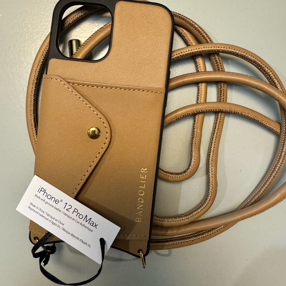 Bandolier Camel iPhone 12 Pro Max Case with Crossbody Strap